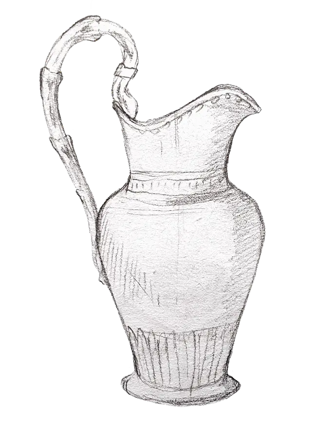 Croquis d'une carafe du MAD