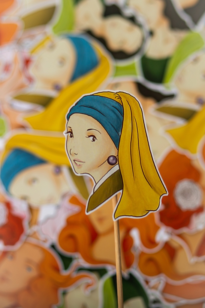 Stickers Jeune Fille à la Perle
