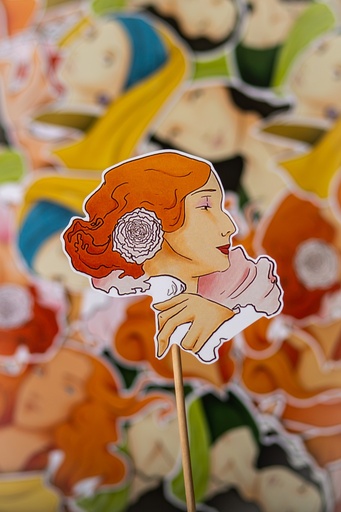 Stickers Dame aux Camélias